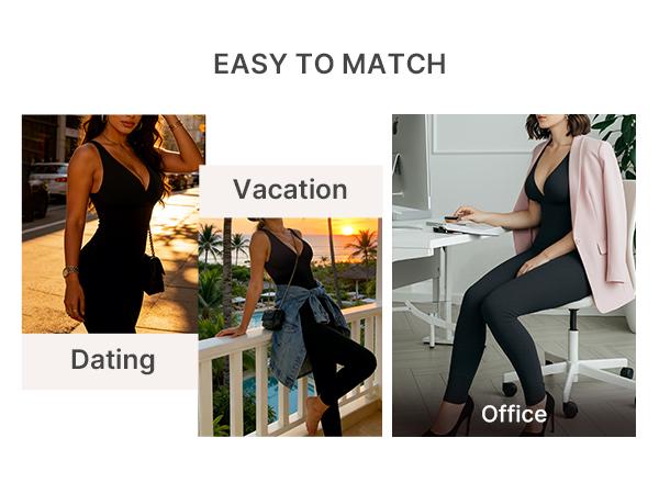 Shapellx Deep V Shapewear with Chest Support Breathable High-Waisted Tummy Control Jumpsuit