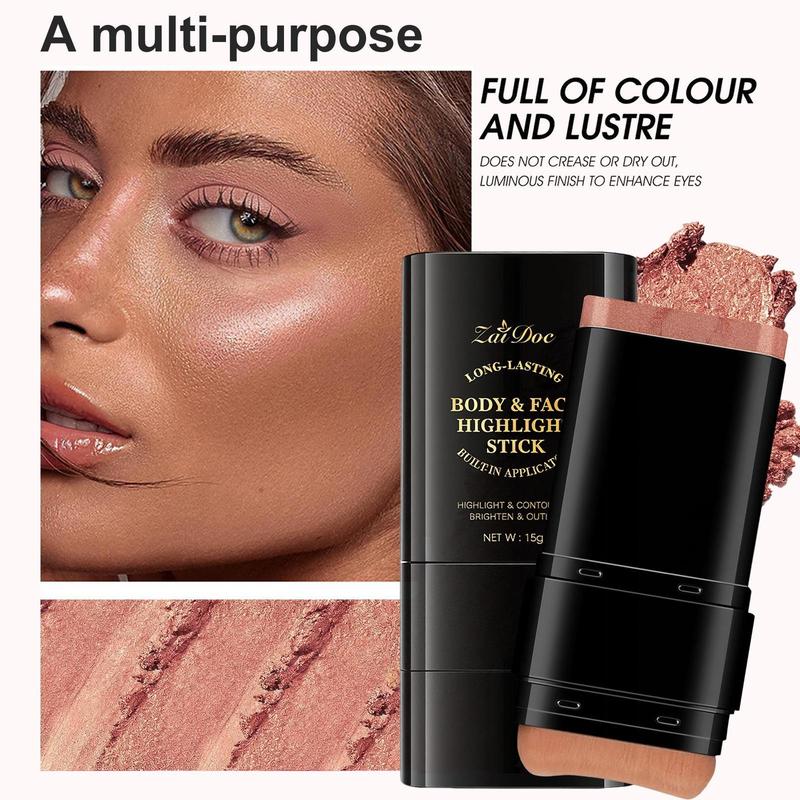 Dual-Ended Highlighter Liquid & Contouring Liquid For Face Shaping, Makeup, Cosmetic, Long-Lasting,Highlighter & Contour Duo, Perfect For Cool Tones, Buildable, Ultra-Blendable Contour, For All Skin Tones