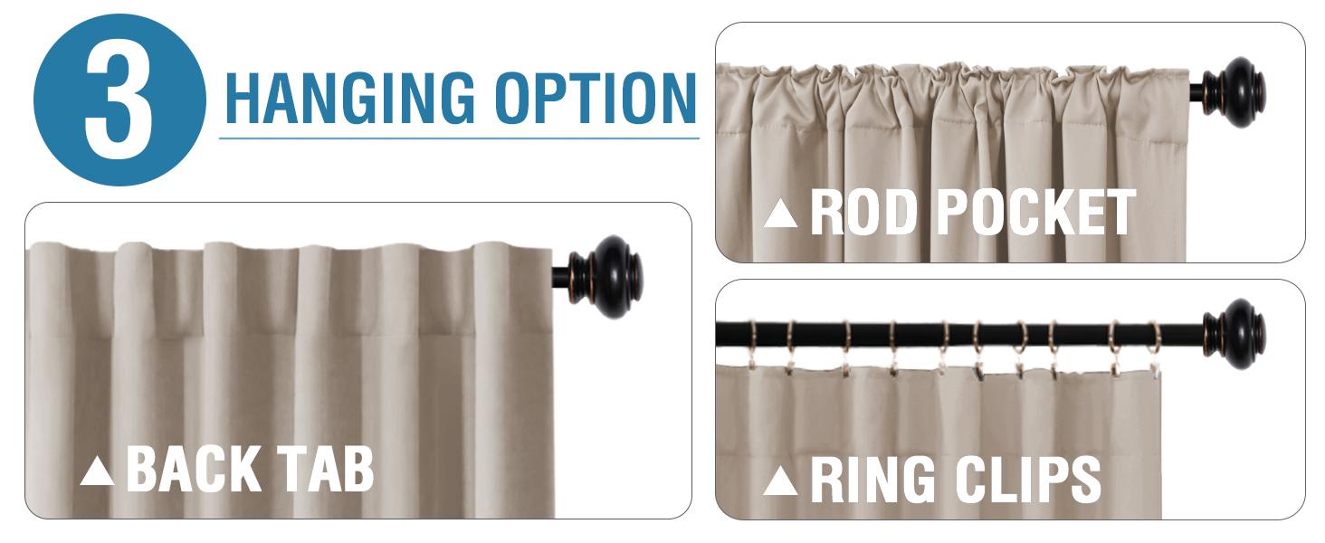 H.VERSAILTEX 100% Blackout Curtains for Bedroom with Black Liner Full Room Darkening Curtains Thermal Insulated Back Tab/Rod Pocket Window Drapes for Living Room, 2 Panels