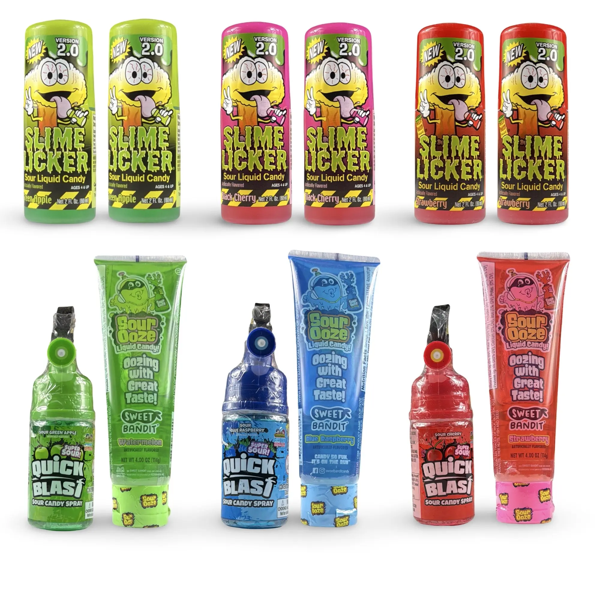 Sour Candy 2-Pack Sour Gel & Spray Combos, Choose Your Flavor