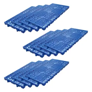 Garvee Plastic Pallets for Basement Storage Lightweight Floor Pallets, Breathable Grid Ventilation Pallet, for Kitchen Supermarket Garages Outdoor Closets Storage Rooms