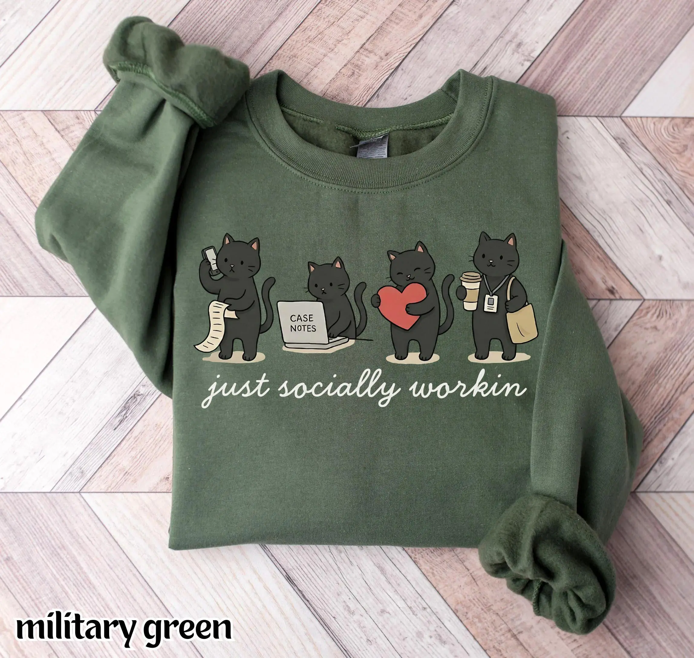 Cute Social Worker Sweatshirt, MSW Grad Gift, School Social Worker Shirt, Awareness, Case Manager Pullover, LCSW