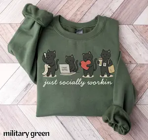 Cute Social Worker Sweatshirt, MSW Grad Gift, School Social Worker Shirt, Awareness, Case Manager Pullover, LCSW