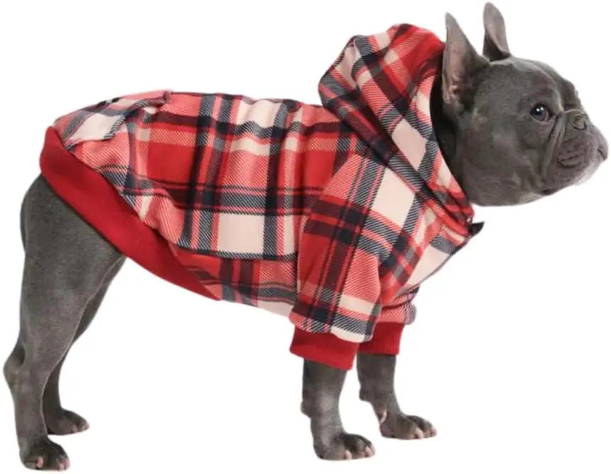 Spark Paws Plaid Dog Hoodies - Premium Quality, Buttery Soft, Superior Comfort and Fit, Calming Fleece Interior, Suitable for All Breeds