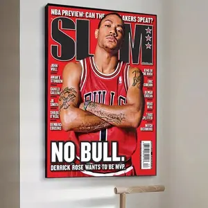 [Sale off up to 65%][Free Ship][No Frame] Derrick Rose Chicago Bulls NBA Slam Cover Poster