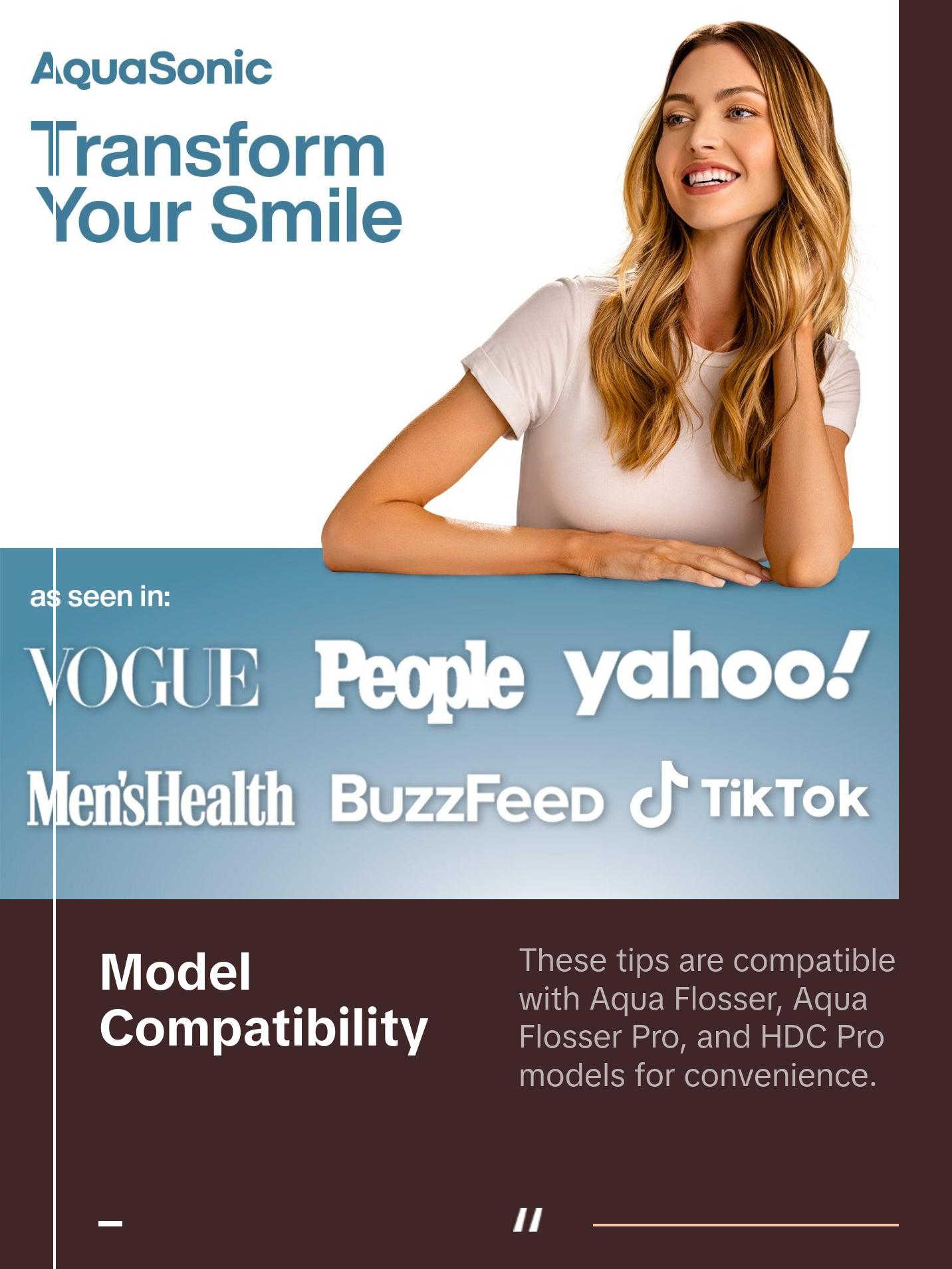 AquaSonic Aqua Flosser Replacement Tips, Water Flosser Replacement Tips, Oral Irrigator