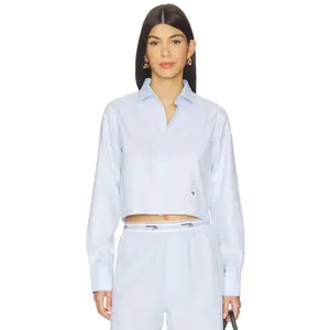 HOMMEgirls Original Cropped Shirt in Blue