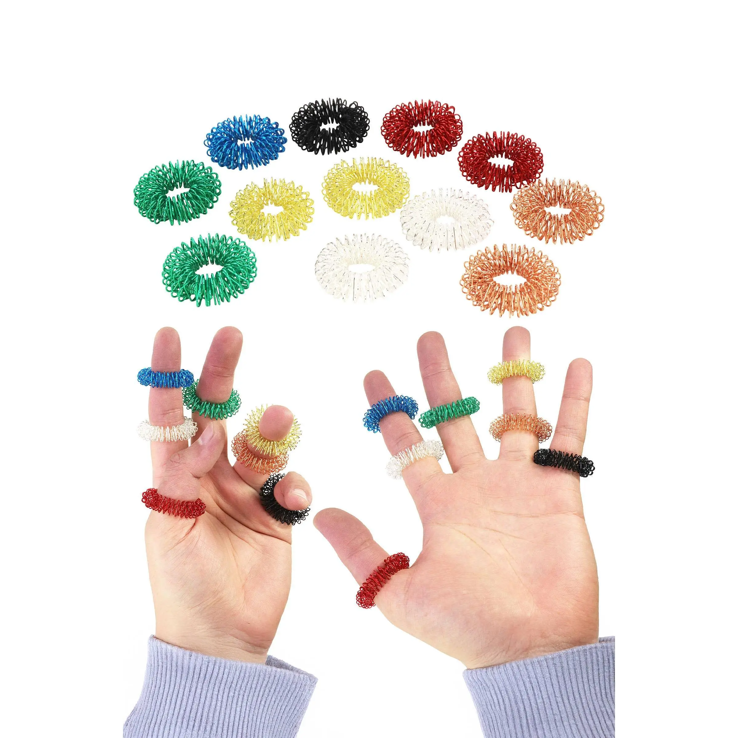 Spiky Acupressure Ring - 12 Pcs / 1 Bag