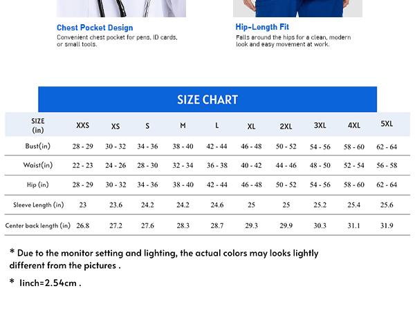 White Lab Coat for Women with 4 Pockets – Button Front Long Sleeve Consultation Coat, Soft Stretch Fabric