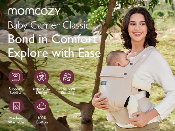 Momcozy Baby Carrier Newborn to Toddler, Ergonomic Cozy and Lightweight Infant Hip Seat Carrier for 7-44lbs Effortless for Hands-Free Parenting, Enhanced Lumbar Support Back Carry for Newborns Older babies Momcozy Baby Carrier Newborn to Toddler, Ergonomic Cozy and Lightweight Infant Hip Seat Carrier for 7-44lbs Effortless for Hands-Free Parenting, Enhanced Lumbar Support Back Carry for Newborns Older babies