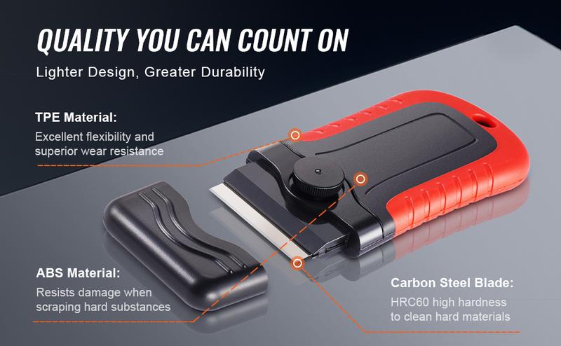 VEVOR Razor Blade Scraper Locking Scraper Tool 15 Extra Blades with Security Cap VEVOR Razor Blade Scraper Locking Scraper Tool 15 Extra Blades with Security Cap