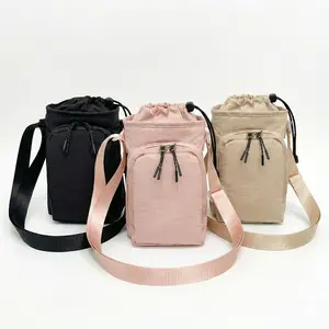 Outdoor Fitness Water Bottle Shoulder Bag Crossbody | Fits 12–16 oz Bottles | Phone & Key Storage | Lightweight for Gym & Daily Use