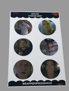 D-Dexter Inspired Funny Reaction/Memes Vinyl Sticker Sheet