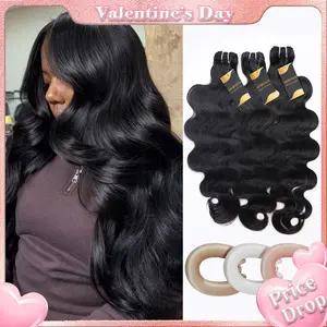 [Wequeen] 10-Min Ready Hairstyle Body Wave Bundles with Free Flexi Rods | Easy Restyled Effortless Beach Wave, Blowout & Layer Cut Looks | 10A Virgin Human Hair for Heatless Overnight Curls Versatile Styles Valentine Gifts