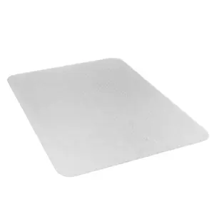 Clear PVC Office Chair Mat for Carpet & Hard Floors, Transparent Rectangular Floor Protector with Anti-Slip Studs, Heavy Duty Scuff Protection for Home Office & Gaming Desks