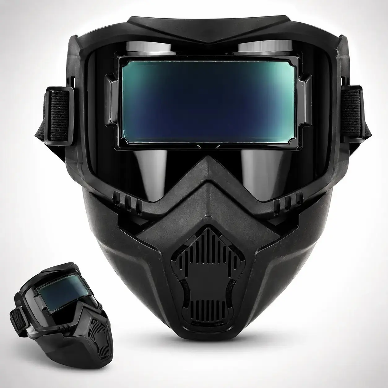 Professional Auto Darkening Welding Mask Helmet - Adjustable Shade 4/9-13, Solar-Powered, Detachable Full Face Shield, Dust Protection, for TIG Welding, Grinding - Home Safety Gear
