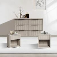 6 Drawers Dresser and Nightstands(White Alder)