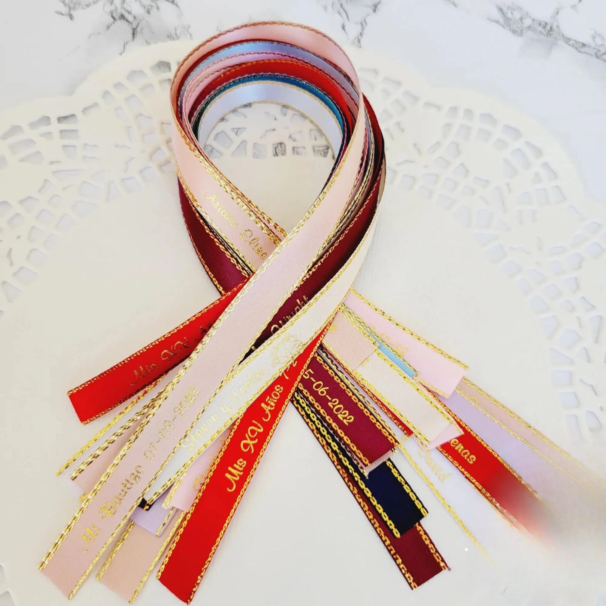 Personalized Party Favor Ribbons Custom Name & Date Embellishments for Special Occasions Perfect for Parties Weddings Birthdays and More Gift Package