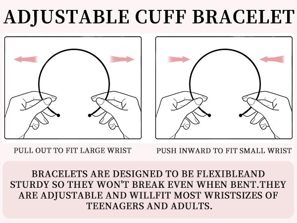 Aprilery Adjustable Stackable Twisted Cable Bracelet Set – 3PCS Cuff & Chain Link Knot Design Fashionable Statement Jewelry Gifts for Women