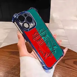 England Liverpool Football Club  The Reds Liver Bird Pattern Suitable for Aesthetic Electroplated TPU Casing For iphone 17 16 15 14 13 12 11 X PRO PLUS MAX AIR Samsung S25 S24 S23 Four Corners Anti-Fall Transparent Casual Soft Silicone Phone Cases  L1772
