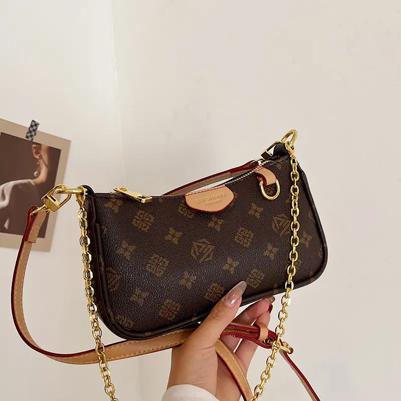 Women's Fashion Bag Women's Vintage Print Chain Small Square Bag Women's Shoulder Bag Crossbody Bag Women's Crossbody Bag Daily Bag Leather Satchel