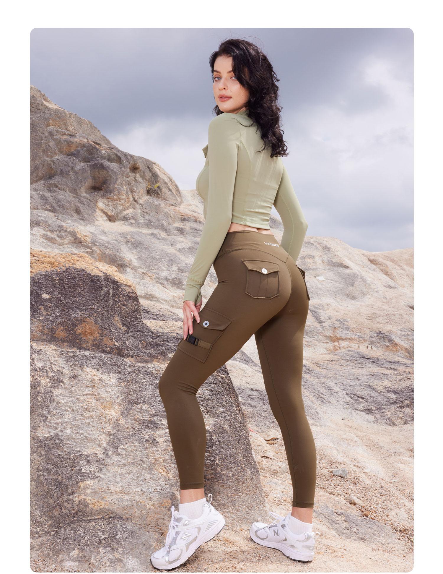 YEOREO CoreFlex Workout Cargo Leggings with Pockets for Women Hidden Scrunch Butt Lifting Leggings Gym Yoga Pants SpringStatements