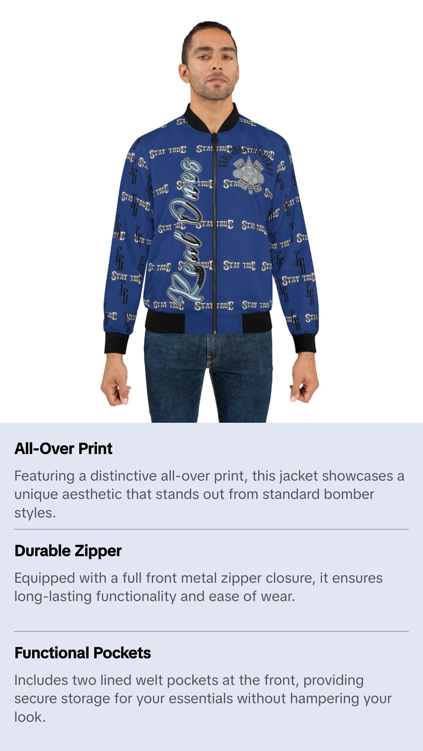 Real Ones Stay True Men's Bomber Jacket