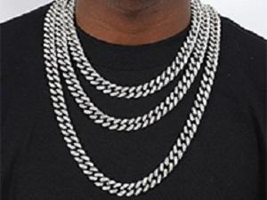 Mens Cuban Link Chain Gold Silver Plated Bling Miami Cuban Necklace Diamond Chain for Men 13MM Iced Out Hip Hop Jewelry 16-20inch
