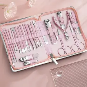 26PCS Modern Style Nail Clipper Manicure Tool Set, Includes a Portable Travel Case, Cuticle Nippers and Cutter Kit, Professional Nail Clipper Pedicure, Travel Beauty Kit Manicure Tools