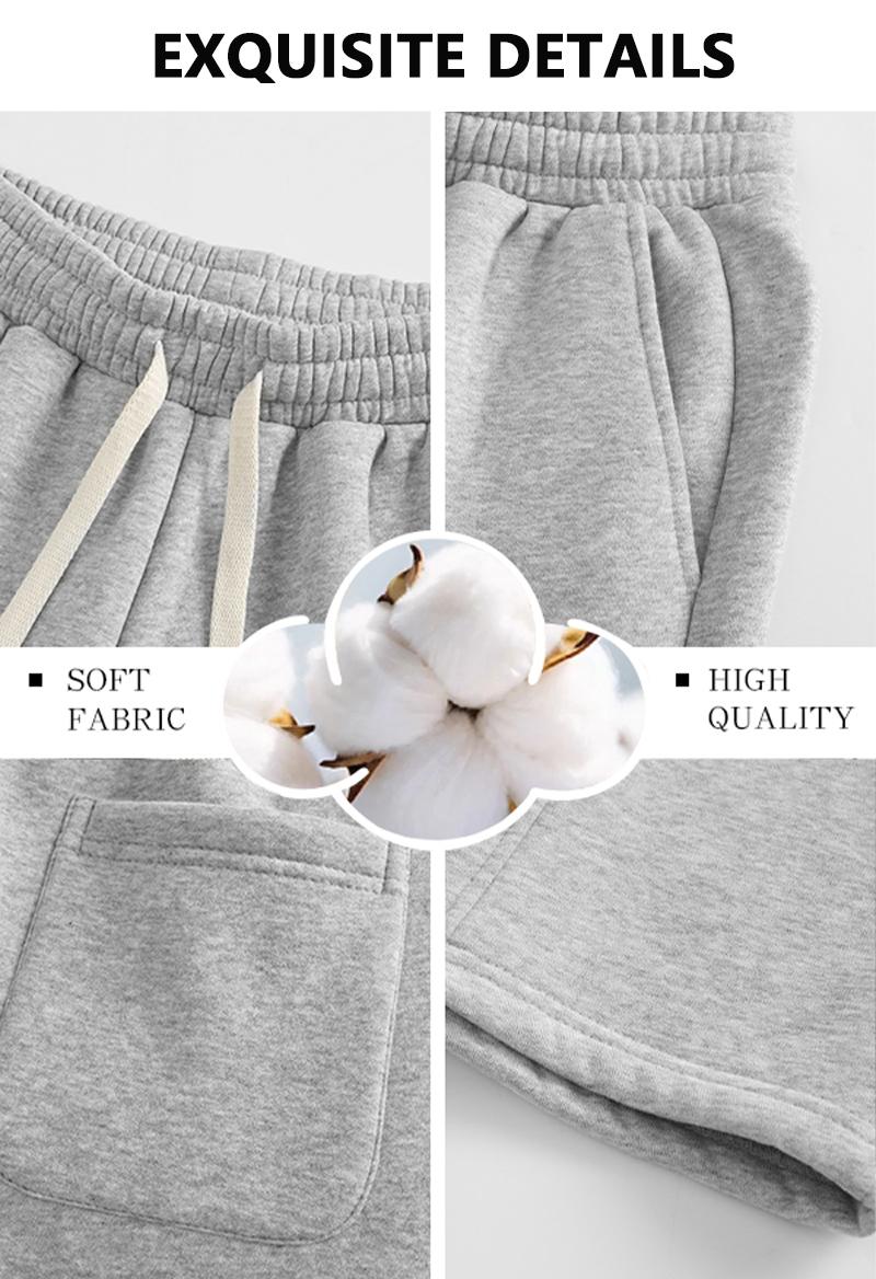 Men's Fleece Thermal Lined Sweatpants  Oversize Drawstring Waist Casual Loose Pants for Fall Winter School Season Daily Wear Stylish Menswear