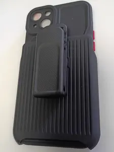 Rugged Smartphone Case for iPhone 14/13 Pro/12 Pro, Cellphone Cover Accessories with Detachable Belt Clip, Holster, Screen Protector, Multi-Drop Protection, Textured Surface & Tactile Buttons for Enhanced Handheld Grip