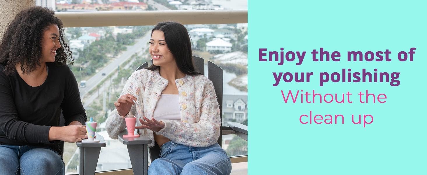 Tweexy Untippable Nail Polish Holder | Anti-Spill Bottle Stand with Smartgrip Suction for Nail Art and Manicure | Christmas Stocking Stuffer Gift Hand Organiser