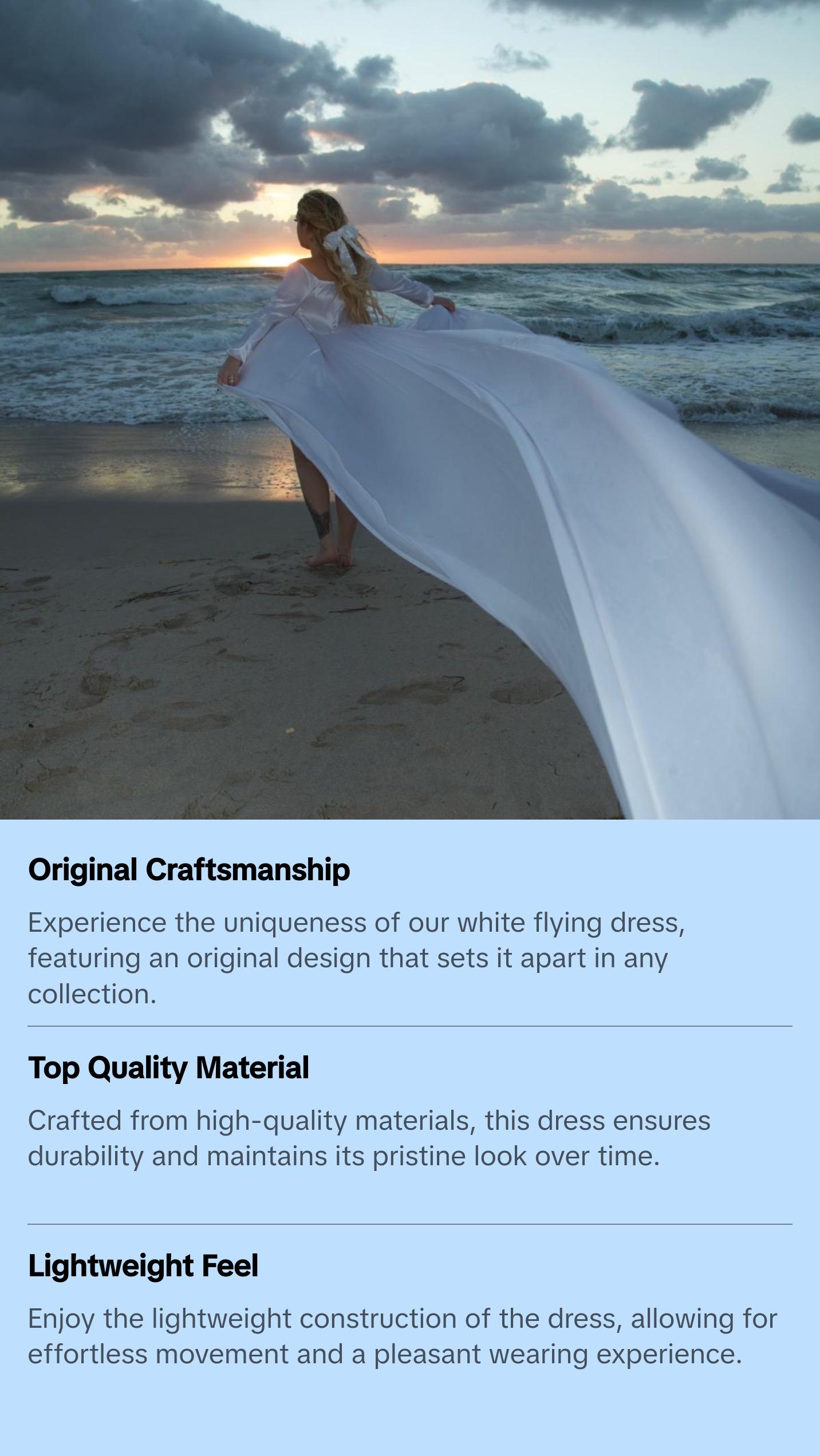 White flying Dress