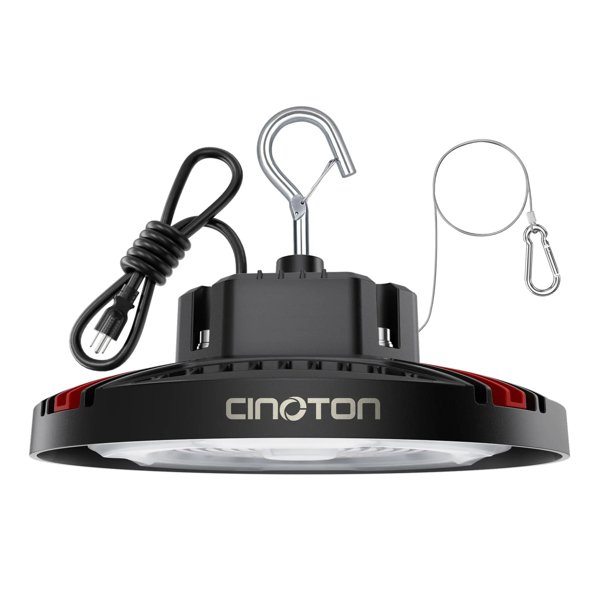 【DealsForYouDays】CINOTON UFO LED High Bay Light - 2 Heads 24000LM Super Bright, IP65 Waterproof LED Work Light, 5000K Daylight, Portable Outdoor Lantern with Hanging Hook, for Tent RV Hiking Emergency Garden Patio, Thanksgiving Christmas Gifts