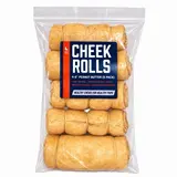 4-6” Peanut Butter Collagen Cheek Rolls (5 Pack) 100% Natural and Extra-Thick - Single-ingredient - Long-lasting for Big Dogs and Aggressive Chewers - Dog Treat Chews Dental Sticks