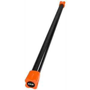 French Fitness Weighted Body Fitness Bar 24 lbs - Orange (New)