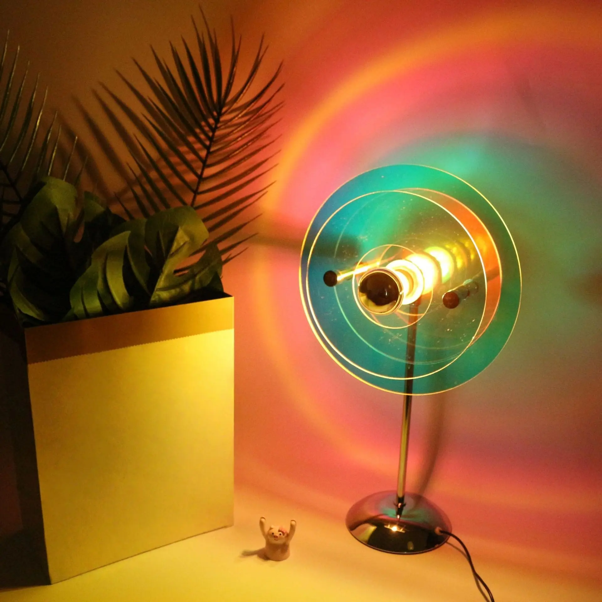 Bauhaus Style Acrylic LED Lamp - 16M Color Smart Mood Light for Bedroom/Studio, Modular Panels with Touch Control, Designer Gift for Him/Her, Creative Led Lighting