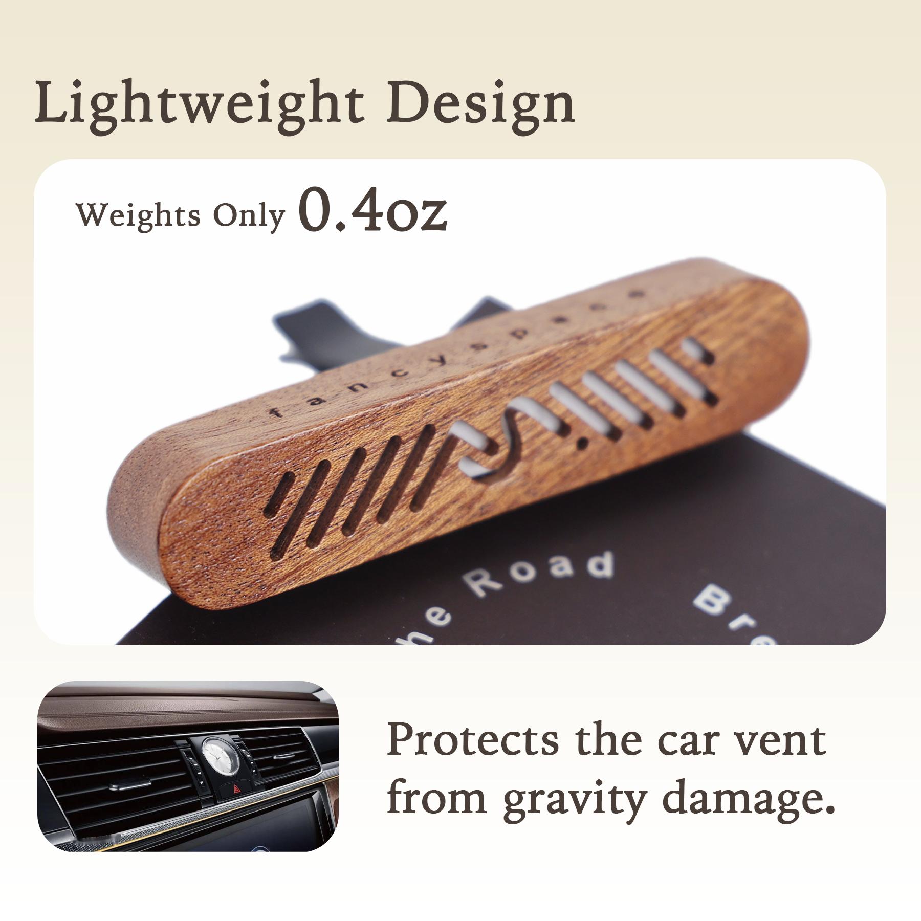 FANCYSPACE 7-in-1 Car Air Freshener Long Lasting, 3-Month Long-Lasting Old Money Style Natural Wood Car Air Freshener – Magnetic Clip, Premium Scent, Christmas Limited Gift Edition