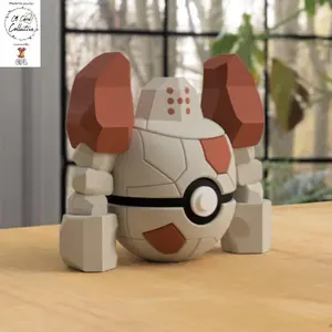Regirock Ball - 1st Print - High-Quality PLA, 3D Printed Pokeball Figure