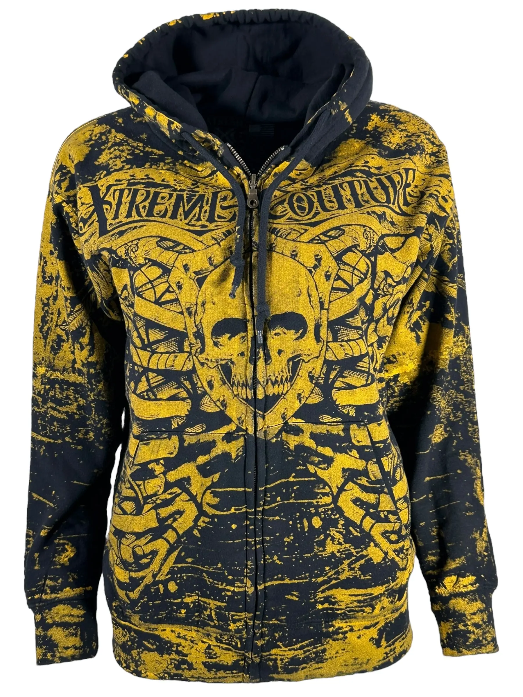 Xtreme Couture By Affliction Women's Zip Up Hoodie Anatomy