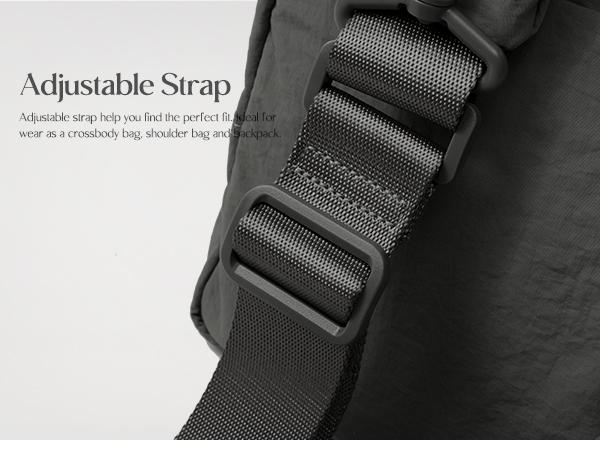 ODODOS Daily Sling Bag with Adjustable Straps Crossbody Chest Bag Lightweight Small Backpack for Casual Traveling Hiking