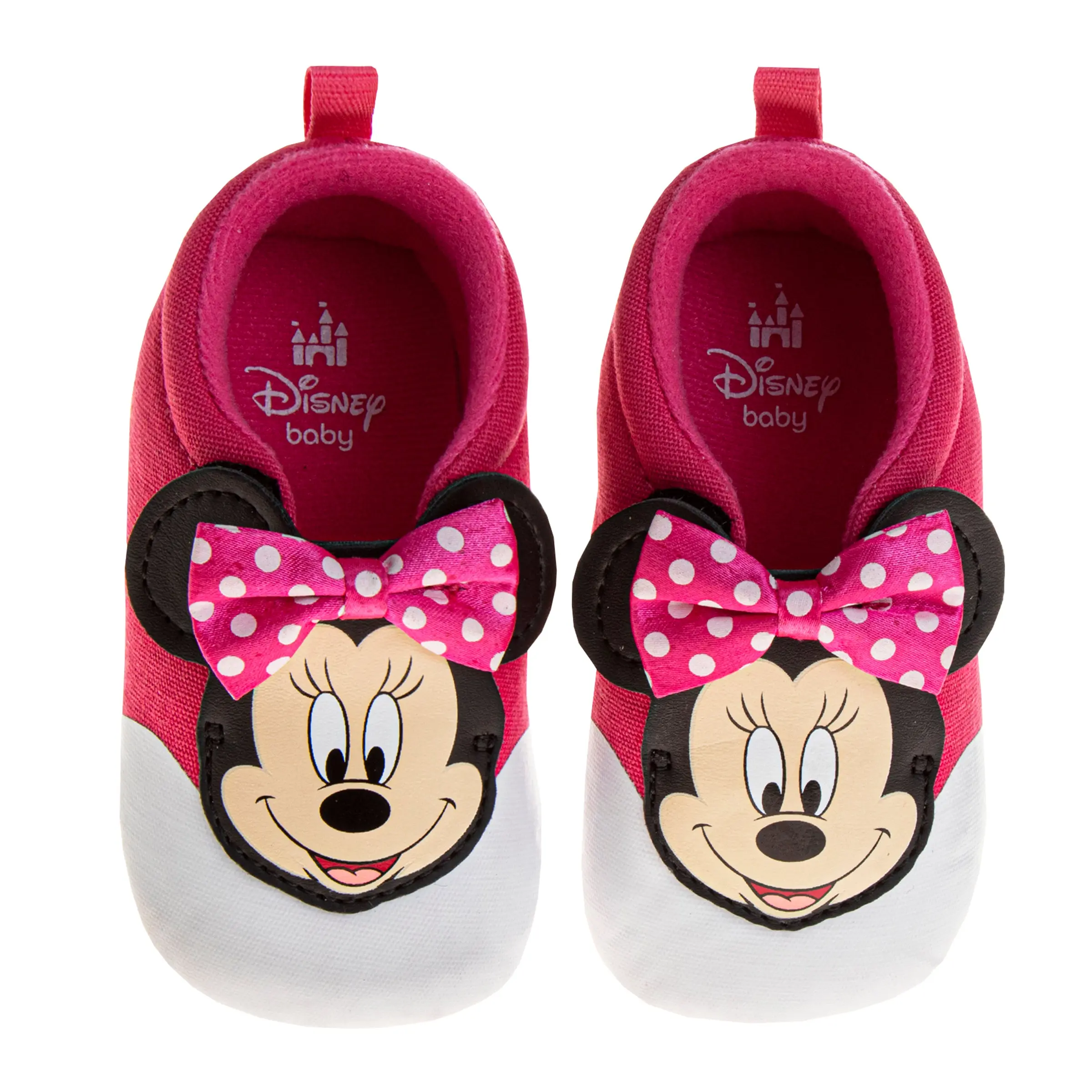 JOSMO KIDS Minnie Mouse Cartoon Print Bootie Shoes for Baby Girls, Toddler House Shoes (Toddler Sizes), Cartoon Print Shoes