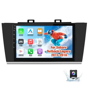Android 13 Car Radio for 【Subaru Legacy Outback 2015 2016 2017 2018】 Wireless Carplay Android Auto, 9 inch IPS Touch Screen Stereo with GPS, Bluetooth, WiFi, FM Radio+ AHD Backup Camera +MIC