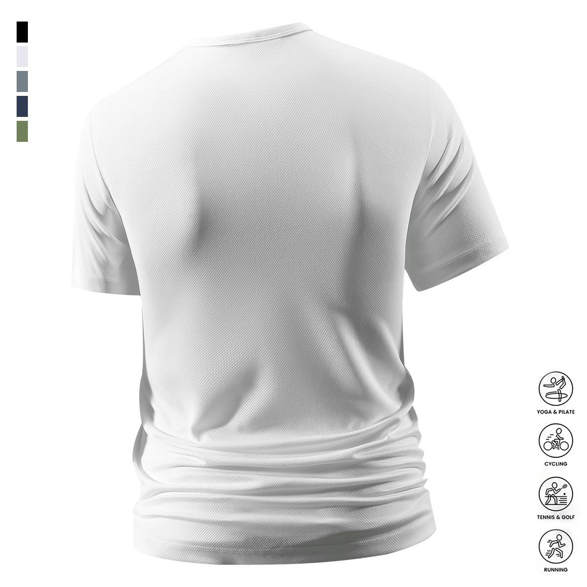 4 Pack Men's Lightweight Casual Short Sleeve Breathable Henley Shirt, Comfortable Versatile Moisture Wicking Quick Dry T-Shirt with Stretch, Fashionable Solid Color Lightweight Trendy Button Down Shirt for Everyday Outdoor Use, Suitable for Casual Outings