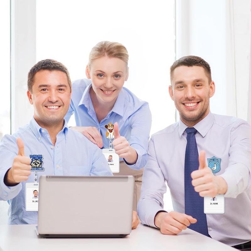 36/24/12/10 Pcs Funny Badge Reels for Nurses Cute Acrylic ID Badge Holder with Retractable Name ID Clip Bulk Badge Reel Accessories for Doctors Teachers Nursing Students Coworkers Medical Assistants New Grad Nurse Onboarding Gifts, Clinical Essentials