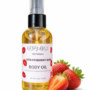 Strawberry Vanilla Body Oil – Hydrating Glow Oil for Soft, Radiant Skin | Sweet Dessert Scent Moisturizing Body Oil