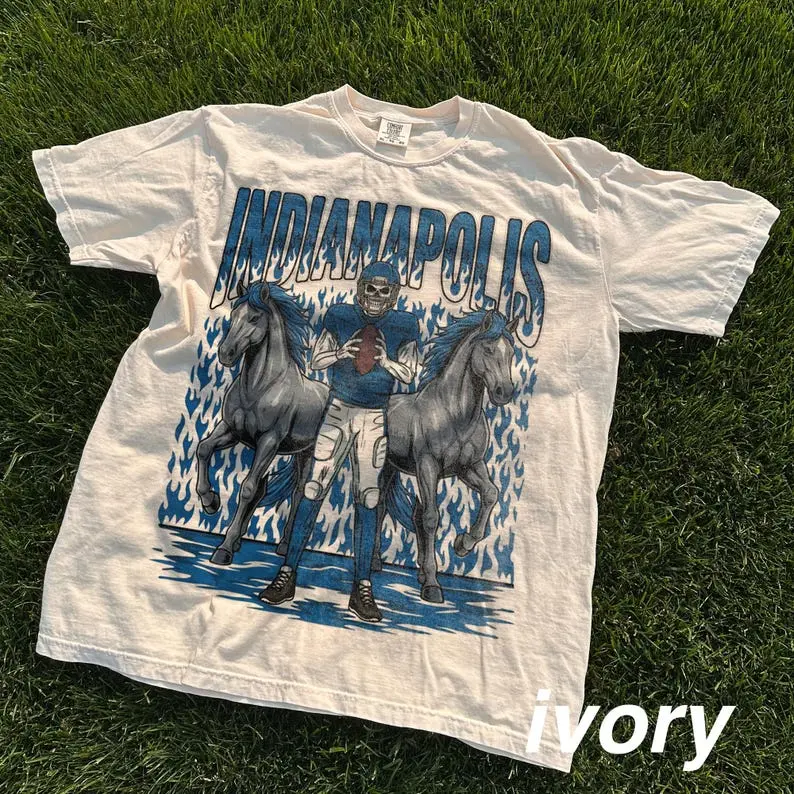 Indianapolis Football Shirt, Vintage Colts Football Tee, Retro 90s Game Day Tee, Good Graphic Tee, Unisex Cotton T-Shirt, Sport Trendy Gift T-Shirt, Top Menswear Streetwear Womenswear