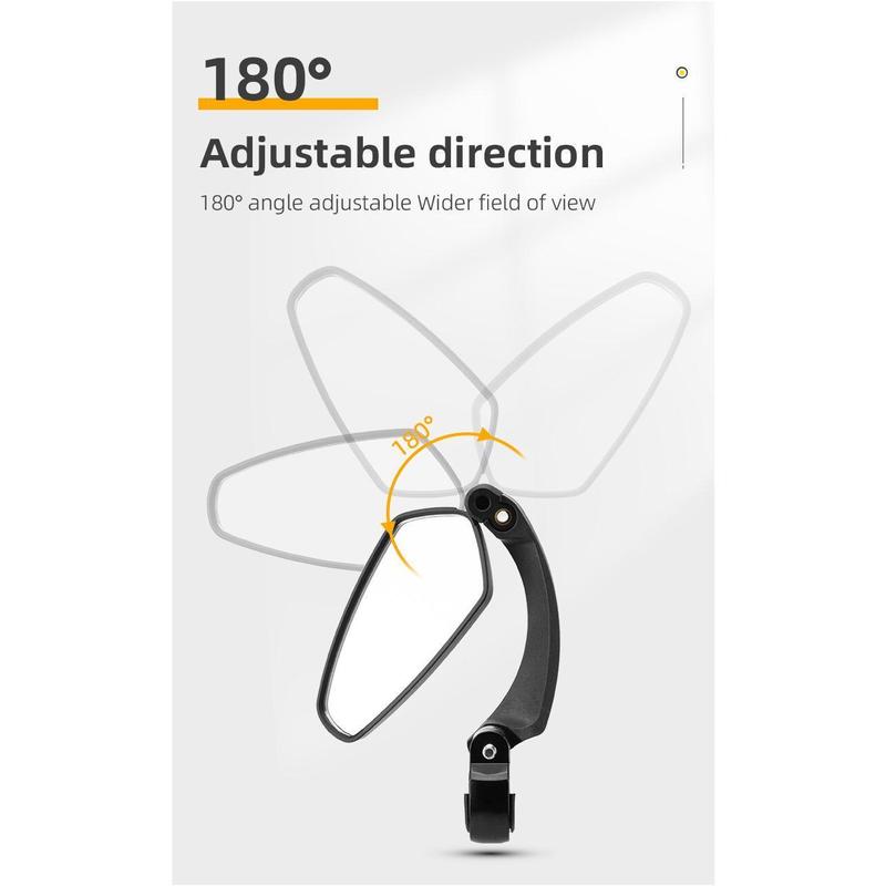 ROCKBROS Bicycle Handlebar Rear View Mirror Bike Cycling Wide Range Backsight Reflector Adjustable Left Right Bike Mirror