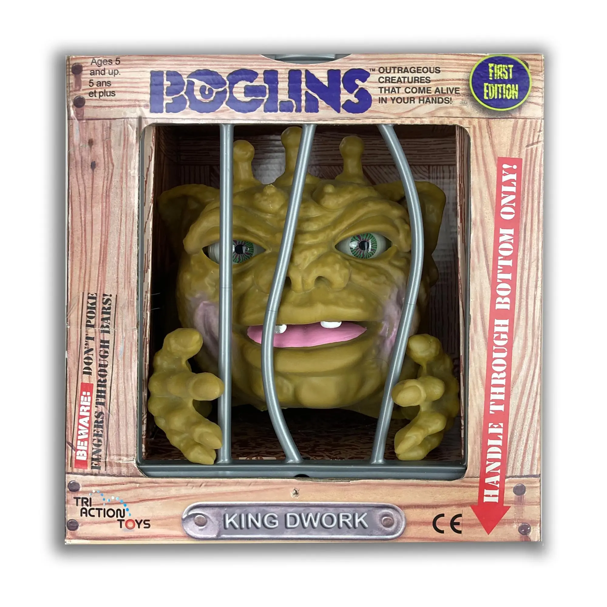 Boglins 8-Inch Foam Monster Puppet - King Dwork, Collectible Evolved Toy with Triaction & Glow-In-The-Dark Eyes, Ages 12+, Evolved Look