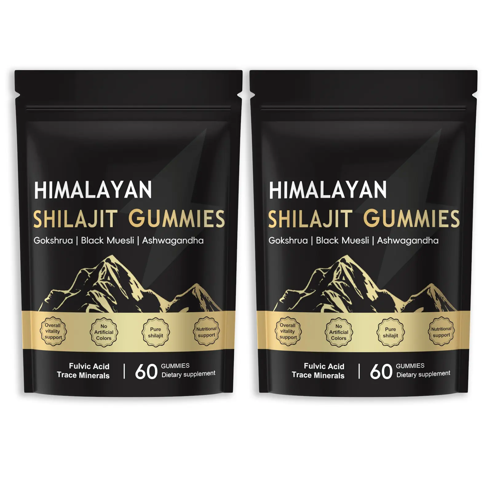Himalayan Shilajit Gummies -60 GummiesI - With Ashwagandha,Gokshura & Black Muesli, Daily Care Support for Enhancing Physical Energy Vitality Supplement, shilajit for men Healthcare,Dietary Fitness
